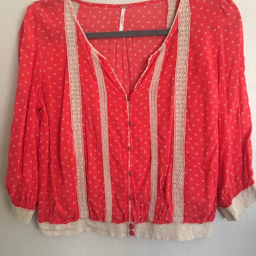 Free people button down blouse size small